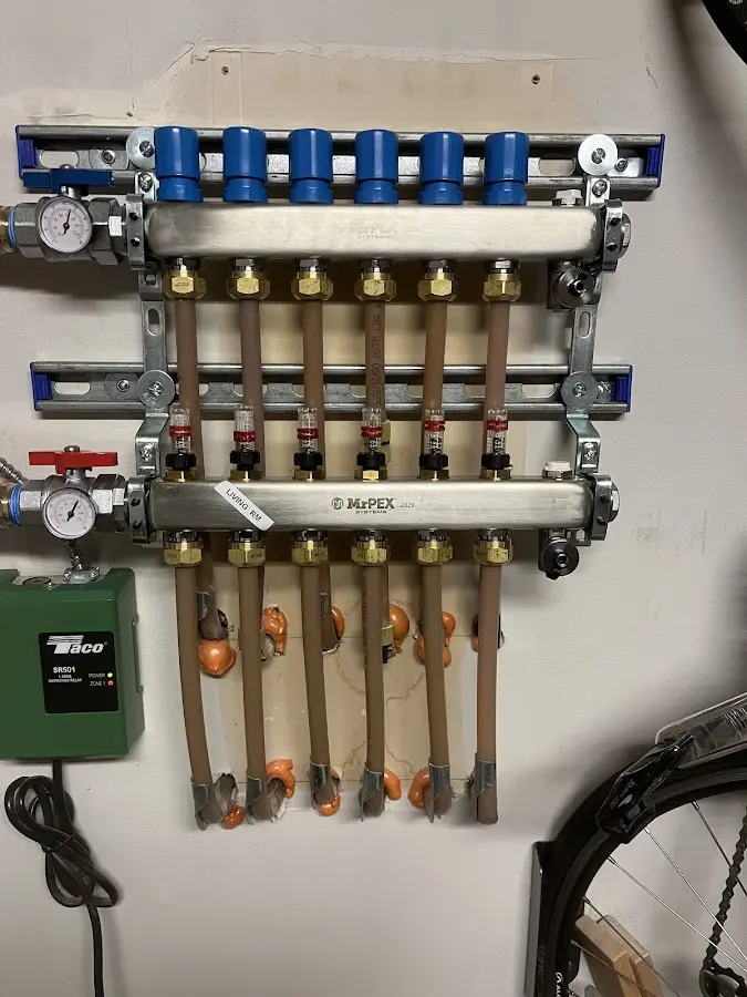 Plumber performing Gas Leak Detection at a residential property in Pingree Grove